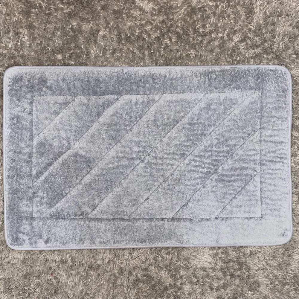Gray Memory Foam Bath Mat
